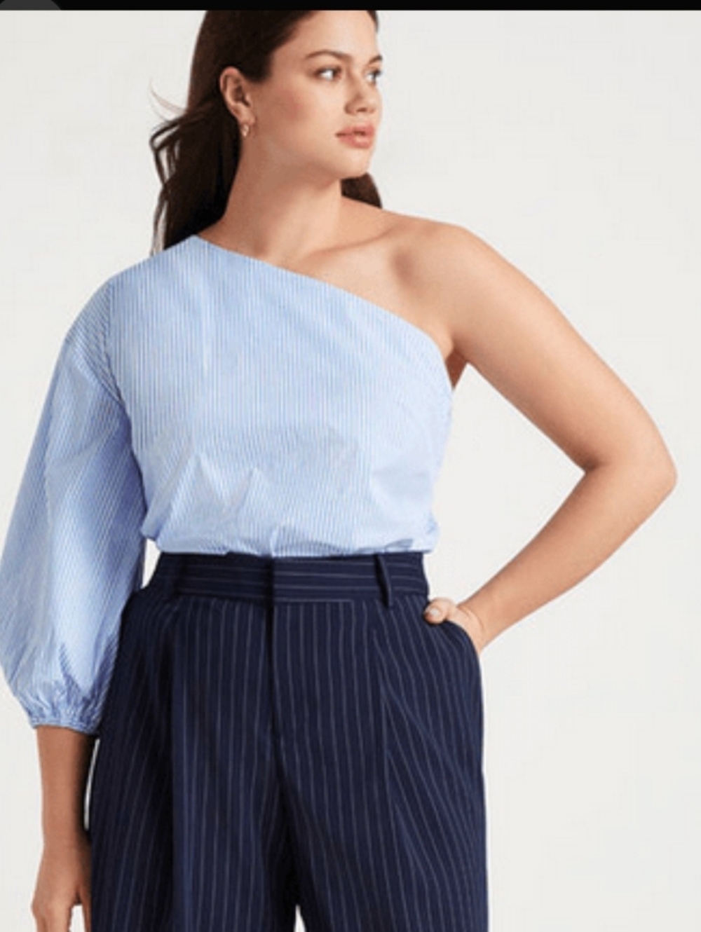 Jason Wu x ELOQUII: The Masterfully Cut One-Shoulder Blouse